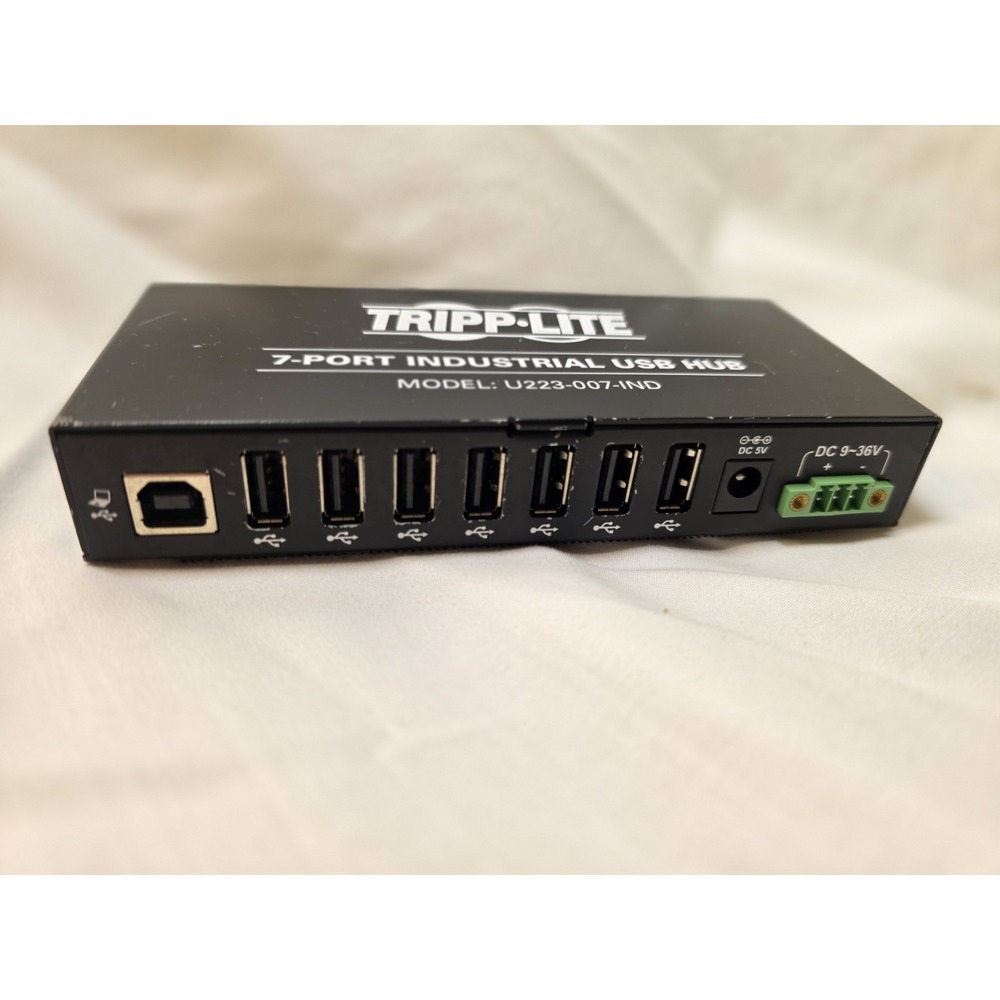 Tripp Lite U223-007-IND 7-Port Industrial USB Hub Data And Power Transfer DC 5v